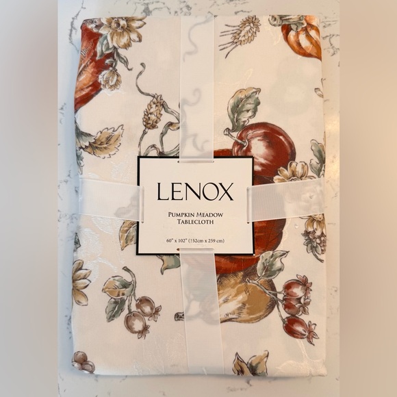 Lenox Pumpkin Meadow Thanksgiving Tablecloth 60x102 Fall Autumn Decor Rectangle - Picture 1 of 2